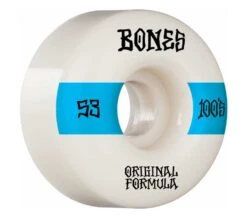 Bones 100's V4 Wheels Logo White 53mm