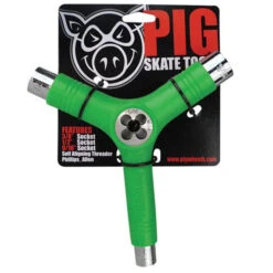 Pig Skate Tool With Rethreader - Green