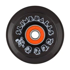 Santa Cruz Slime Balls Pac-Man Light Ups OG Slime Trans Black 78A Wheels 60mm